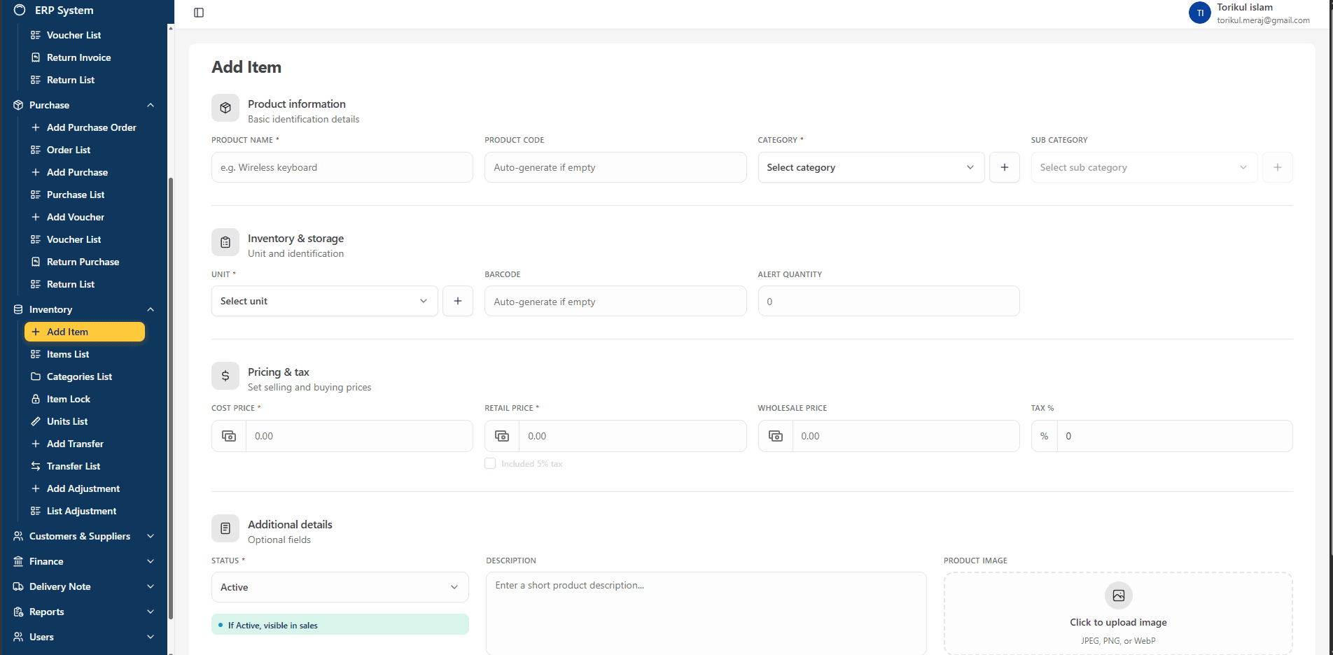 Business ERP System screenshot 2