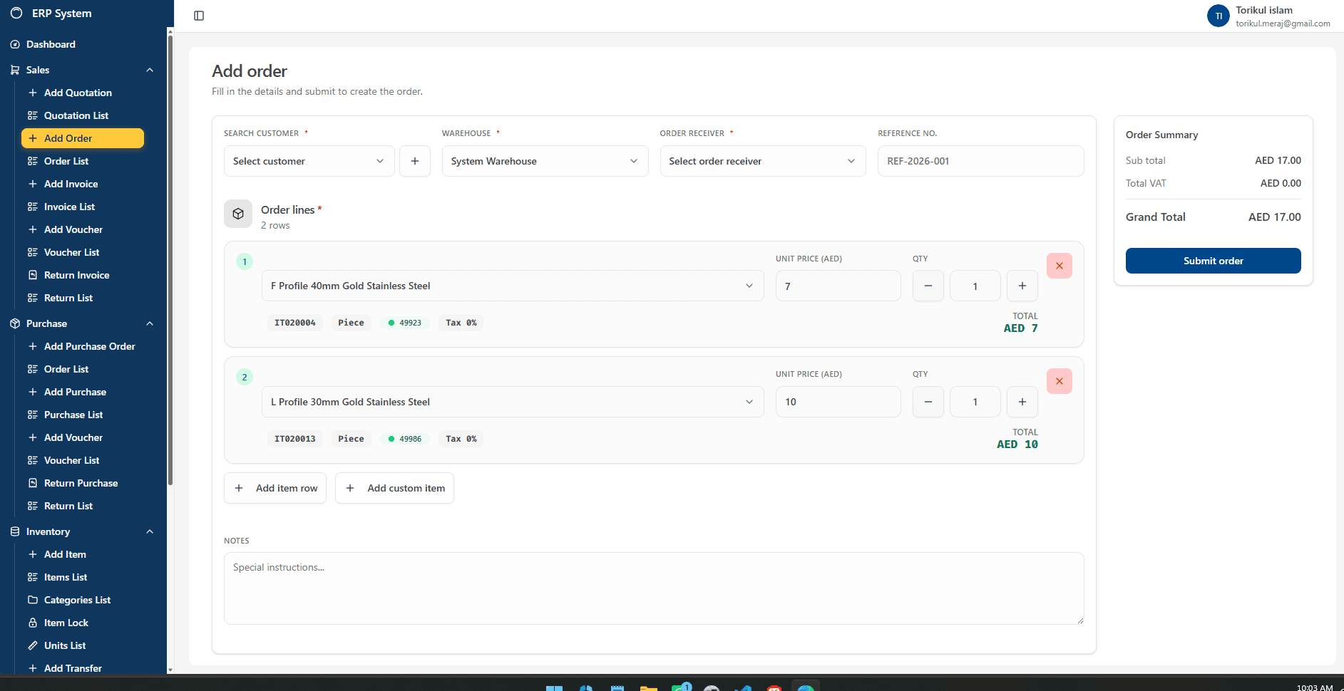 Business ERP System screenshot 3